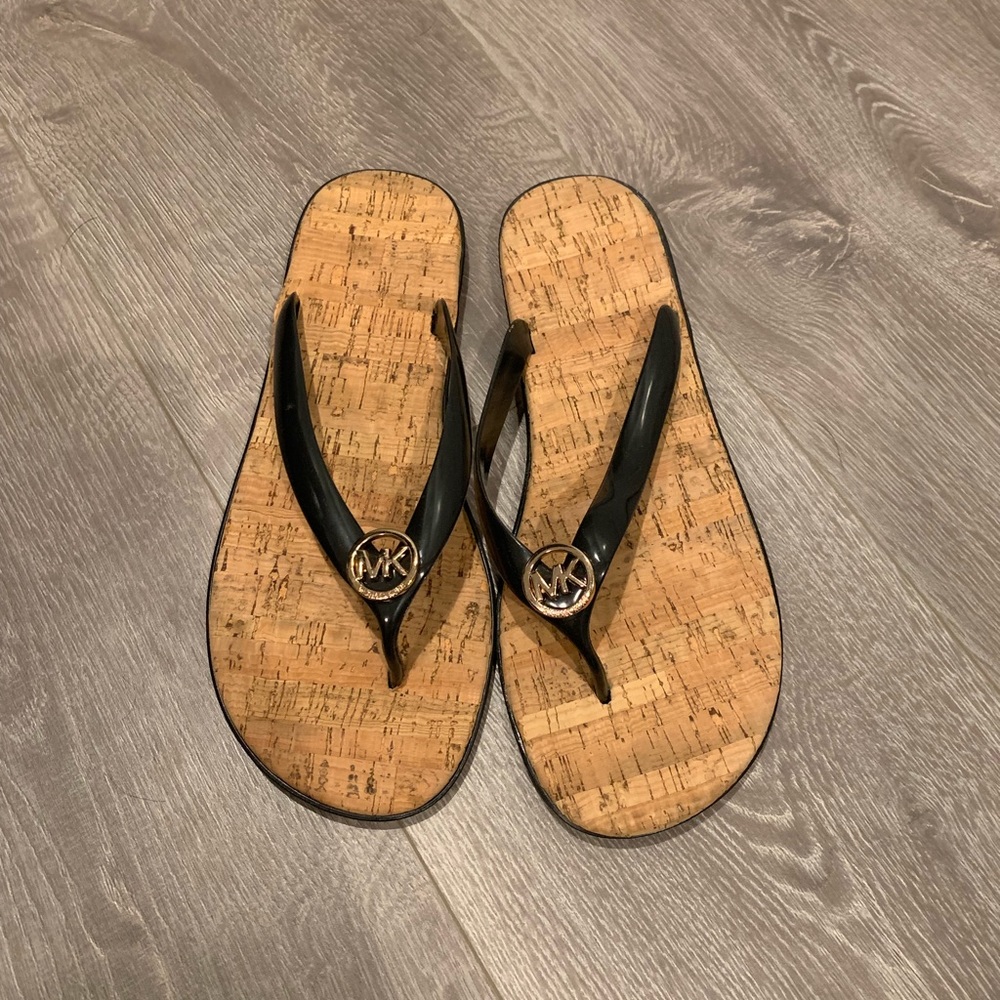MK jet set jelly cork flip flops NEW no tags